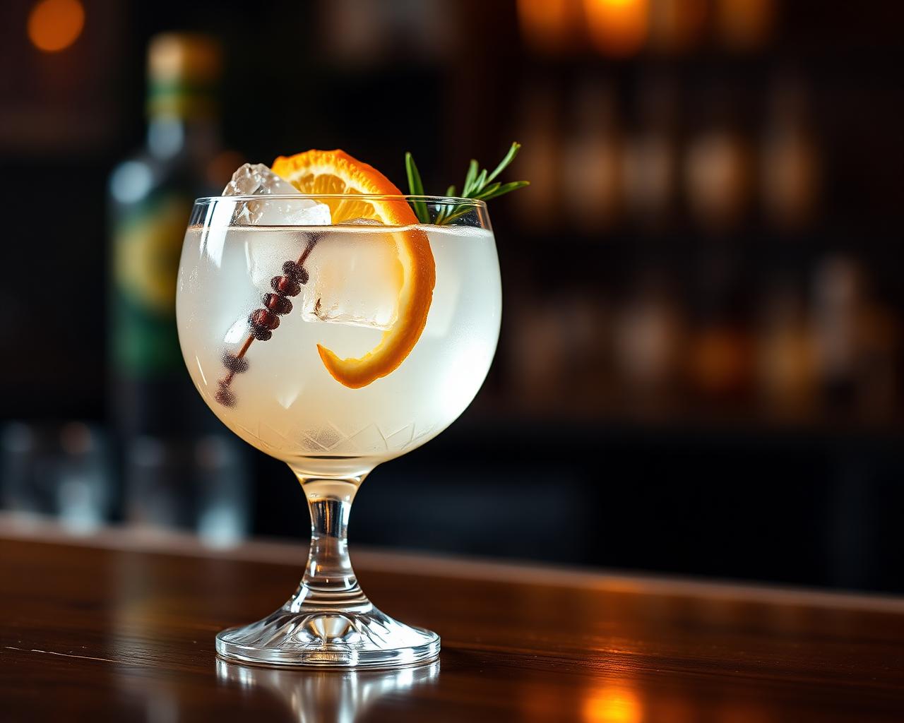 Craft gin and tonic